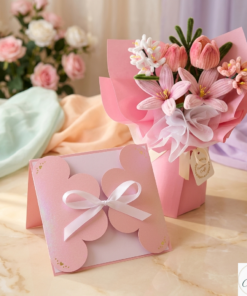 Combo Hoa Len Cao Cấp “Hồng Ngọc Dịu Dàng” (Kèm Thiệp Quà Tặng)