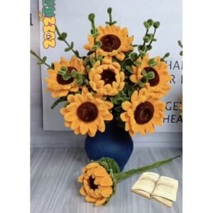 Hoa Handmade Trang Trí Bàn Làm Việc